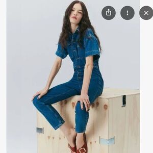 We The Free Women’s Denim Blue One Piece Jumpsuit